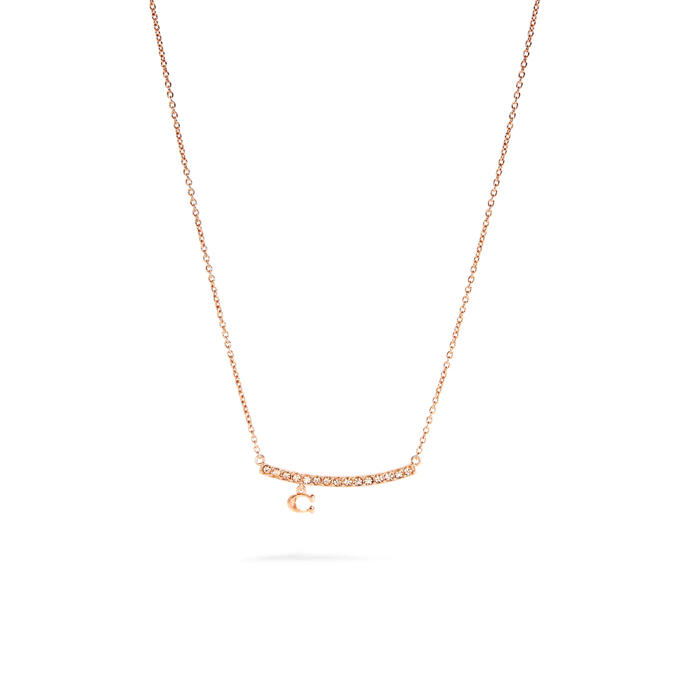 COACH SIGNATURE PAVÉ BAR NECKLACE 91431